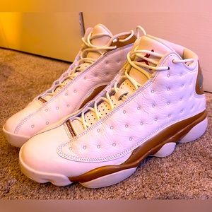 These are the Jordan Retro Defining Moments Pack 13s. They are a size 10